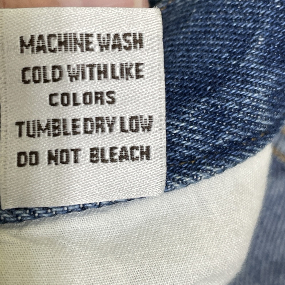 VINTAGE Mens Wide Leg Baggy Jeans 40x30 Blue Denim Skate 90's Y2K WORN-IN Grunge - Picture 12 of 16